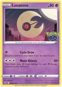 Lunatone 034/078 Uncommon Pokemon Go - Image 1