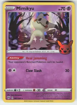 Mimikyu 081/189 Holo Promo Trick or Trade BOOster Pokemon Near Mint - Image 1