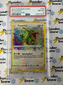Rayquaza #138 2020 Pokemon - Vivid Voltage PSA 8 - Image 1