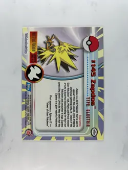 Zapdos 2000 Topps Pokemon TV Animation Series 3 #145 * Light Play - Image 2