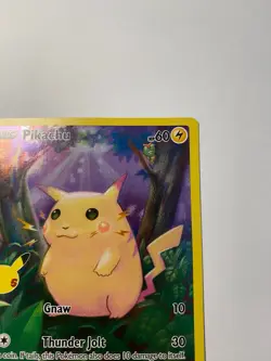 Pikachu Holo Rare Holo Celebrations Sword & Shield Full Art 005/025 NM Pokemon - Image 2