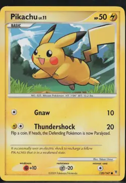 Pikachu 120/147 Common Supreme Victors Pokemon Lightly Played - Image 1