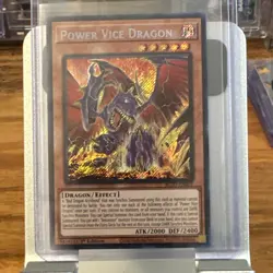 Yu-Gi-Oh! Konami Power Vice Dragon Effect Holo 1st Edition ATK 2000 DEF 2400 - Image 1