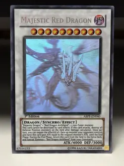 Yugioh! Majestic Red Dragon - ABPF-EN040 - Ghost Rare - 1st Edition Near Mint, E - Image 1