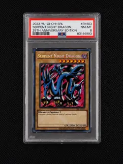 Yu-Gi-Oh! TCG Konami Serpent Night Dragon SRL-EN103 Secret Rare Holo PSA 8 - Image 1