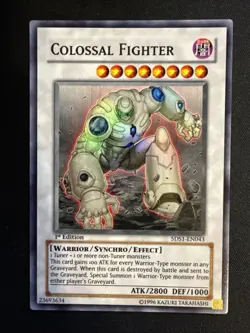 Colossal Fighter 5DS1-EN043 Super Rare 1st Ed LP Yu-Gi-Oh - Image 1