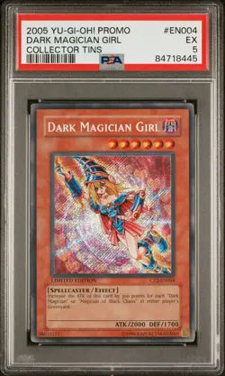 Dark Magician Girl EN004 Collector Tins Promo Yugioh PSA 5 - Image 1