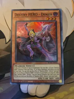 Yugioh! Destiny HERO-Denier - 1st Ed Super Rare - BODE-EN018 - NM - Image 1