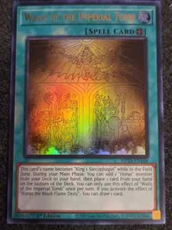 x1 Walls of the Imperial Tomb - MP25-EN168 - Ultra Rare - 1st Edition Yu-Gi-Oh! - Image 1