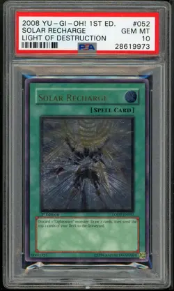 Solar Recharge LODT-EN052 1st Edition Ultimate Rare Yugioh PSA 10 *973 - Image 1