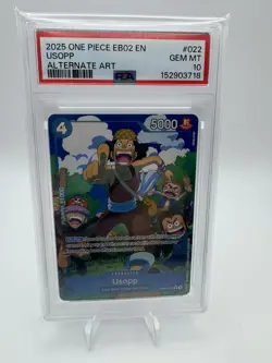 2025 ONE PIECE EB02-022 USOPP ALT ART FOIL RARE EXTRA BOOSTER PSA 10 - Image 1