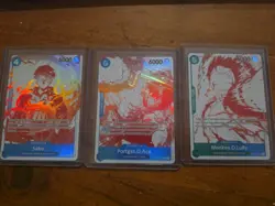3x English One Piece TCG Luffy Sabo Ace op07 set - Image 1