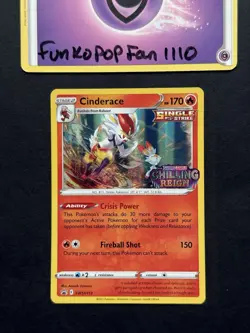 Cinderace Prerelease SWSH112 SWSH: Sword & Shield Promo Cards Holo Pokemon TCG - Image 1