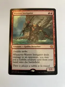 Warren Instigator - Duel Decks Merfolk vs. Goblins Foil - Magic the Gathering NM - Image 1