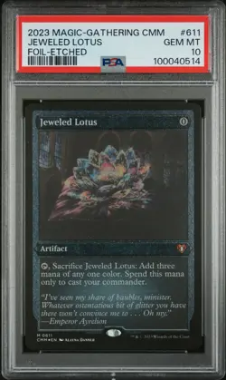 2023 MTG COMMANDER MASTERS FOIL-ETCHED #611 JEWELED LOTUS PSA 10 - Image 1