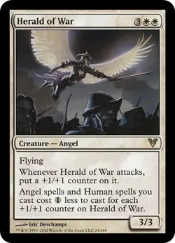 HERALD OF WAR mtg LP Avacyn Restored 1 Rare - Image 1