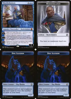 MORDENKAINEN w/ Emblem Dog Illusion Tokens mtg NM Forgotten Realms Mythic - Image 1