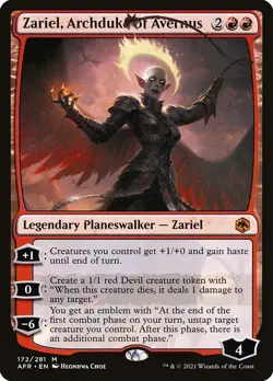 ZARIEL, ARCHDUKE OF AVERNUS mtg NM-M Adventures in The Forgotten Realms 1 Mythic - Image 1