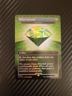 Chaos Emerald (Green) Magic the Gathering - Sonic Secret Lair - Image 1