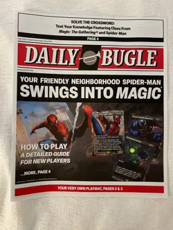SDCC 2025 Magic The Gathering x Spider-Man Daily Bugle Playmat IN HAND Exclusive - Image 1