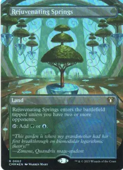 MTG: Commander Masters: Foil Borderless Rejuvenating Springs: LP Condition - Image 1