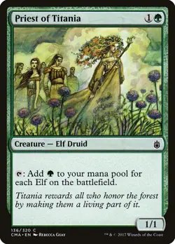 Priest of Titania [Commander Anthology] Magic MTG - Image 1
