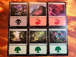 MTG 6 x Basic Land Secret Lair Commander Deck: Everyone's Invited NM!! - Image 1