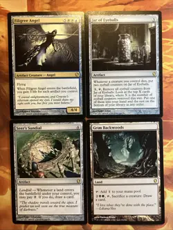 MTG 4 x Rare Card Lot (3 x Artifact & 1 Land) Commander 2013 Near-Mint - Image 1