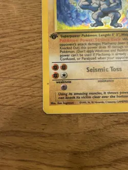 1999 POKEMON ORIGINAL BASE SET MACHAMP 1ST EDITION RARE HOLO 8/102 - Image 5