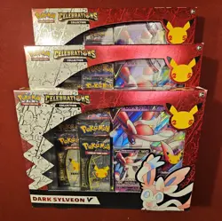 3x Pokemon TCG Dark Sylveon V Box Celebration/Evolving Skies Packs NEW - Image 1