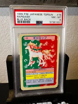 Pokemon Japanese Topsun Blue Back Rapidash #78 PSA 8 - Image 1