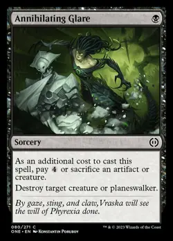 1x Annihilating Glare - Foil - Phyrexia: All Will Be One - Near Mint, English - - Image 1