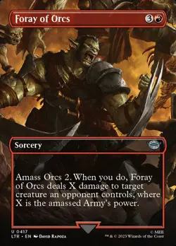 1x Foray of Orcs - Foil - Borderless - The Lord Of The Rings: Tales Of Middle-Ea - Image 1