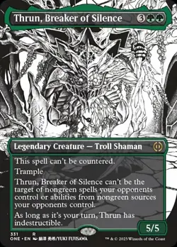 1x Thrun, Breaker of Silence - Borderless Manga - Phyrexia: All Will Be One - Ne - Image 1