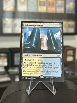 Magic the Gathering - Hallowed Fountain 251 Rare Land - Ravnica Allegience - Image 1