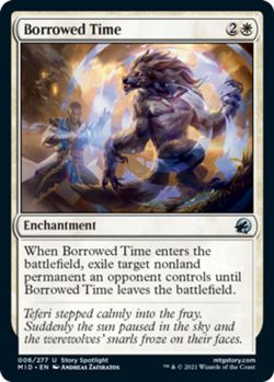 1x Borrowed Time - Foil - Innistrad: Midnight Hunt - Near Mint, English - MTG! - Image 1
