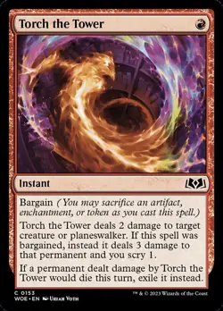 1x Torch the Tower - Foil - Wilds Of Eldraine - Near Mint, English - MTG! - Image 1