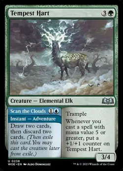 1x Tempest Hart // Scan the Clouds - Foil - Wilds Of Eldraine - Near Mint, Engli - Image 1