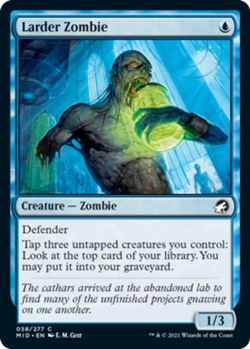 1x Larder Zombie - Foil - Innistrad: Midnight Hunt - Near Mint, English - MTG! - Image 1