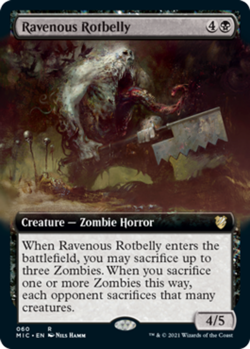 1x Ravenous Rotbelly - Extended Art - Commander: Innistrad: Midnight Hunt - Near - Image 1