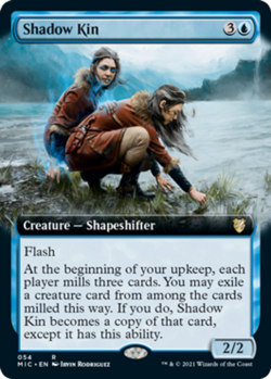 1x Shadow Kin - Extended Art - Commander: Innistrad: Midnight Hunt - Near Mint, - Image 1