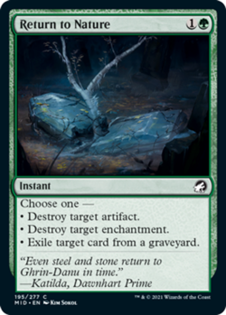 1x Return to Nature - Foil - Innistrad: Midnight Hunt - Near Mint, English - MTG - Image 1