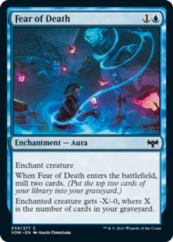 1x Fear of Death - Foil - Innistrad: Crimson Vow - Near Mint, English - MTG! - Image 1