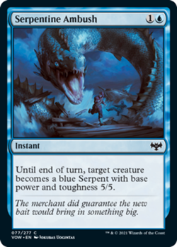 1x Serpentine Ambush - Foil - Innistrad: Crimson Vow - Near Mint, English - MTG! - Image 1