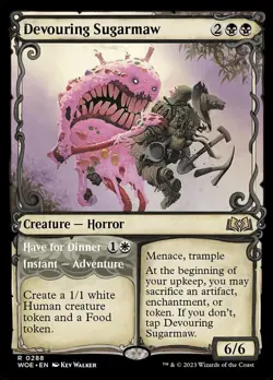 1x Devouring Sugarmaw // Have For Dinner - Showcase - Wilds Of Eldraine - Near M - Image 1