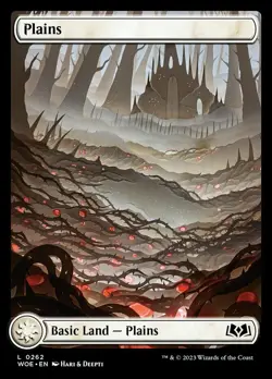 1x Plains (0262) - Foil - Wilds Of Eldraine - Near Mint, English - MTG! - Image 1
