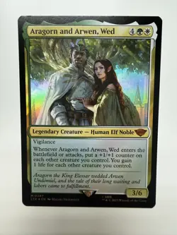 2023 MTG Aragorn and Arwen, Wed FOIL - LOTR: Tales of Middle-Earth #0287 Mythic - Image 1