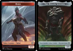 1x Rebel Token // The Hollow Sentinel Token Double-Sided Token - Foil - Phyrexia - Image 1