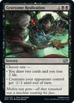 1x Gruesome Realization - Foil - The Brothers' War - Near Mint, English - MTG! - Image 1