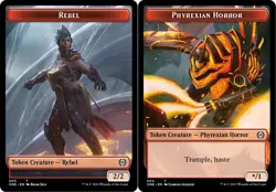 1x Rebel Token // Phyrexian Horror Token (004) Double-Sided Token - Foil - Phyre - Image 1
